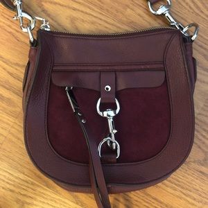 Rebecca Minkoff Dog Clip Saddle Bag in Maroon